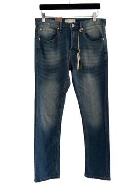NWT Smith & Mills Stretch Denim Lumberjacking Wash Blue Cotton Blend